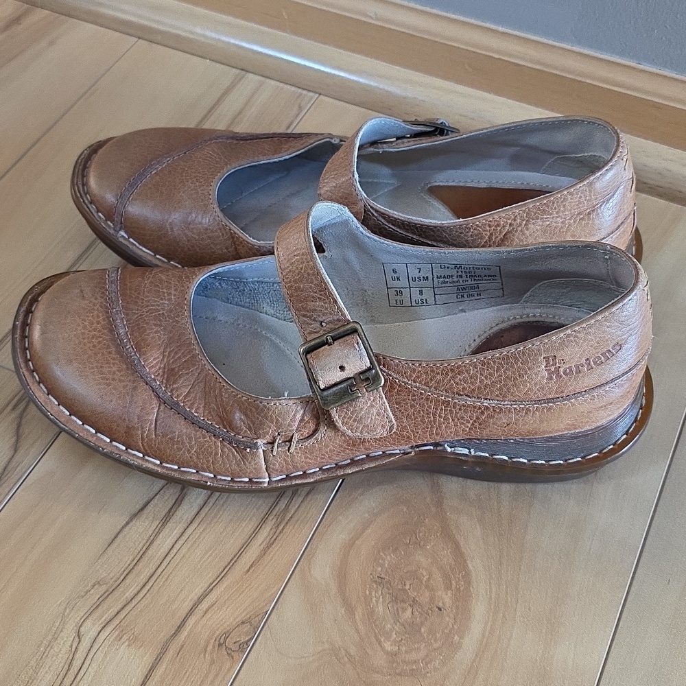 Dr. Martens Vintage Y2K Pebbled Caramel Tan Mary Jane UK 6 (8-8.5) Style 11507🌼 - Picture 2 of 10